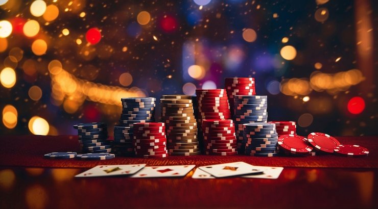 Tampilan layar Wild Fireworks dengan gulungan berputar dan simbol bertema perayaan